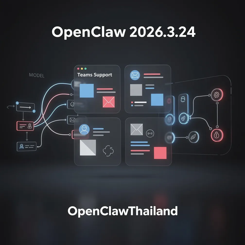 OpenClaw 2026.3.24 — Teams ใหม่, Skills UI ปรับใหม่, รองรับ OpenAI ...